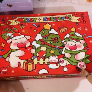 Merry Christmas Happy Family Advent Calendar Blind Box New Set 100 pcs
